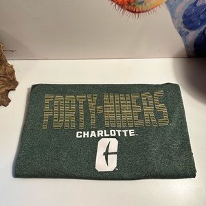 Mens Charolette Forty-Niners Green Athletic T-Shirt